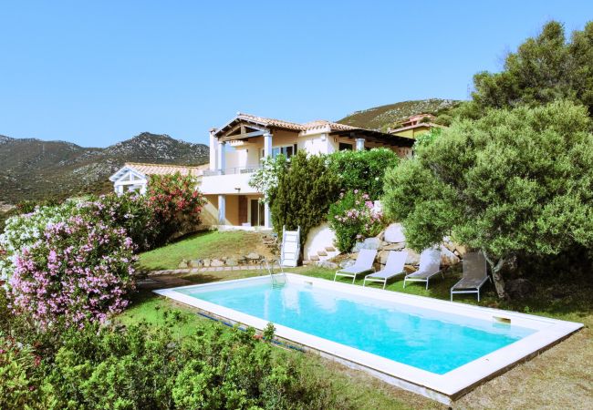 Panoramic villa with private pool to rent in Sardinia 